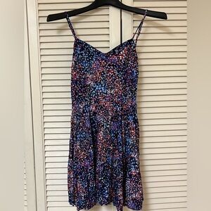 Aeropostale Women’s Black, Red, Blue Spaghetti Strap Sun Dress - Size Small VGUC